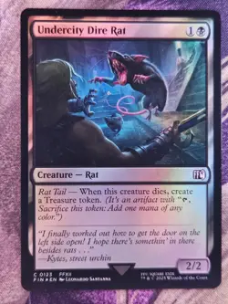 Undercity Dire Rat 123 Common FINAL FANTASY Magic: The Gathering Foil LP - Image 1