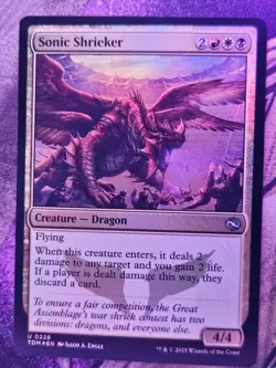 Sonic Shrieker 226 Uncommon Tarkir: Dragonstorm Magic: The Gathering Foil NM - Image 1