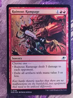 Ruinous Rampage 158 Uncommon Edge of Eternities Magic: The Gathering Foil LP - Image 1