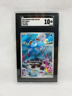 SGC 10 Gem Mint Marill AR 073/071 SV2P Snow Hazard Pokemon Card Japanese 2023 - Image 1