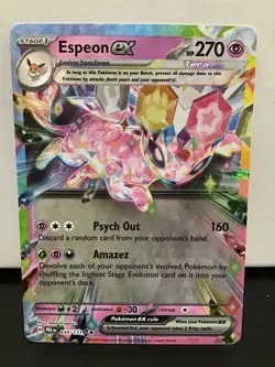 Espeon ex 034/131 Pokemon Prismatic Evolutions Holo Double Rare - Image 1