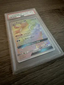 PSA 9 Blastoise GX Secret Rainbow FA 2019 Pokemon TCG S&M Unbroken Bonds 218 - Image 2