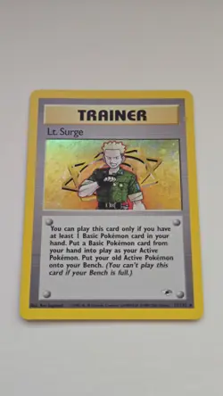 Lt Surge Trainer 17/132 - WOTC Gym Heroes - Holo Rare - Pokemon TCG - MINT/NM - Image 1
