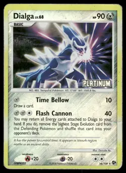 2009 Pokemon Dialga Holo Promo Burger King Promos 016/106 DMG - Image 1