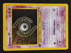 Pokemon TCG Unown H Rare Card Neo Destiny 1st Edition 28/105 Near Mint - Image 1