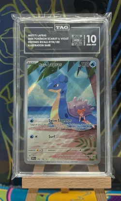 2025 Pokemon SV Destined Rivals 194/182 Misty's Lapras IR TAG 10 - Image 1