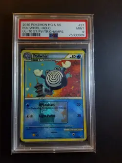 2010 Pokemon HG SS Poliwhirl State Champs Crosshatch #37 PSA 9 - Image 1