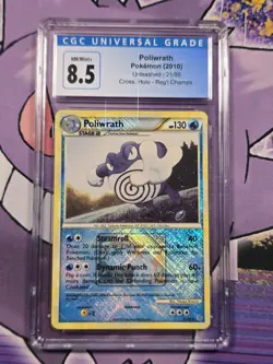 POLIWRATH 21/95 REGIONAL CHAMPIONSHIPS CROSS HOLO 2010 POKEMON TCG CGC 8.5 - Image 1