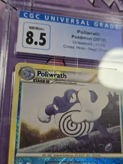 POLIWRATH 21/95 REGIONAL CHAMPIONSHIPS CROSS HOLO 2010 POKEMON TCG CGC 8.5 - Image 3