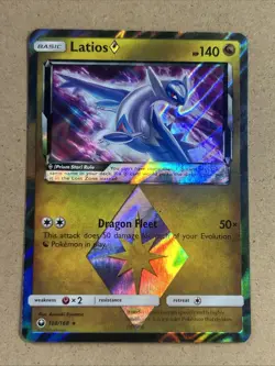 Latios Prism Star 108/168 SM Celestial Storms Prism Holo Rare Pokemon TCG - Image 1