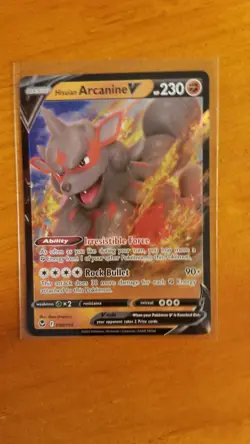 Pokemon TCG Hisuian Arcanine V 090/195 Silver Tempest Ultra Rare Holo NM/Mint. - Image 1