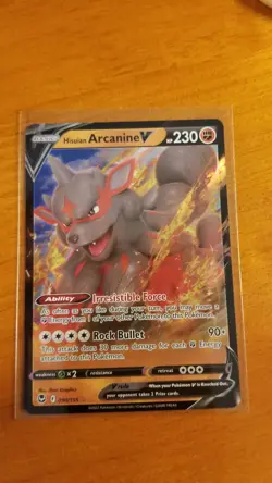 Pokemon TCG Hisuian Arcanine V 090/195 Silver Tempest Ultra Rare Holo NM/Mint. - Image 2