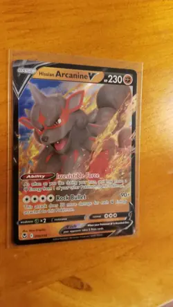 Pokemon TCG Hisuian Arcanine V 090/195 Silver Tempest Ultra Rare Holo NM/Mint. - Image 3