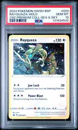 2024 POKEMON SWSH BLACK STAR PROMO #029 RAYQUAZA-HOLO PSA 10 - Image 1