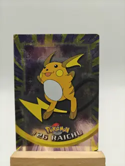 HOLO Foil Raichu #26 Topps Pokemon Series 1 TV Blue Logo - Image 1