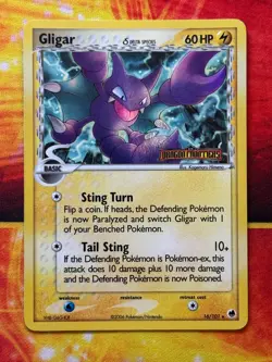 Gligar 16/101 Reverse Holo Rare Stamped - Pokemon EX Dragon Frontiers - NM/VLP - Image 1