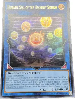 YuGiOh Hieratic Seal of the Heavenly Spheres ES01-AE044 Ultra Asian English A - Image 1