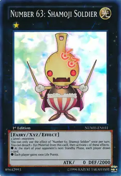 Number 63: Shamoji Soldier - NUMH-EN031 - Super Rare - 1st Edition - Yugioh - Image 1