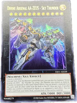 YuGiOh Divine Arsenal AA-ZEUS - Sky Thunder ES01-AE039 Ultra Asian English A - Image 1