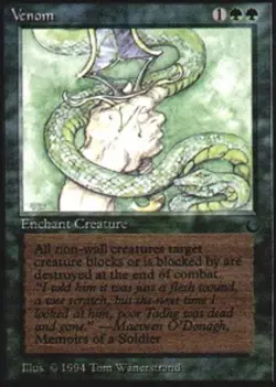 Venom ~ Moderately Played The Dark MTG Magic UltimateMTG Green Card - Image 1