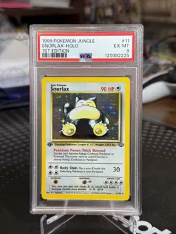 1999 Pokemon TCG Jungle 1st Edition Snorlax Holo Card 11/64 - PSA 6 - Image 1