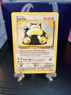 Snorlax 30/130 Base Set 2 Rare Non-holo Card - Near Mint - Image 1