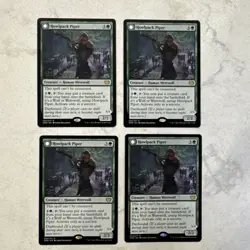 Magic the Gathering MTG Howlpack Piper Play Set Of 4 Cards - Image 1