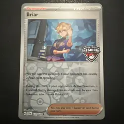 Briar 132/142 Reverse Holo Regional Championships Stamp Pokemon Card - Image 1