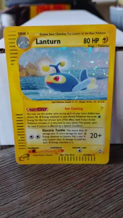 LANTURN Aquapolis POKEMON E-Reader 2002 Holo Foil Trading Card H15/H32 - Image 1