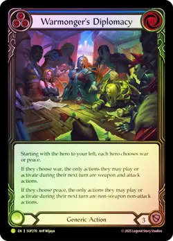 FAB RAINBOW FOIL Warmonger's Diplomacy - Super Slam Card # 270 - Image 1