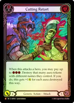 FAB RAINBOW FOIL Cutting Retort - Super Slam Card # 215 - Image 1