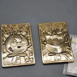 1999 Burger King Pokemon 23K Gold-Plated Trading Card - Togepi + Jigglypuff - Image 2