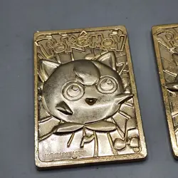 1999 Burger King Pokemon 23K Gold-Plated Trading Card - Togepi + Jigglypuff - Image 3