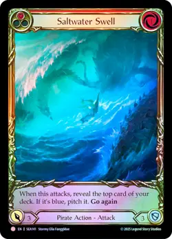 FAB COLD FOIL Saltwater Swell (Red) - Treasure Pack Card # 141 - Image 1