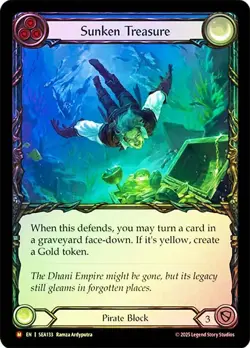 FAB RAINBOW FOIL Sunken Treasure - High Seas Card # 133 - Image 1
