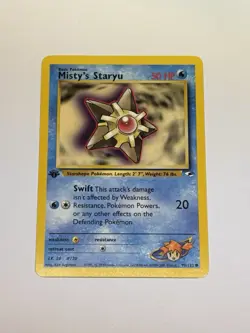 2000 Vintage Pokemon Card TCG Gym Heroes 1st Edition Misty's Staryu #90/132 NM - Image 1