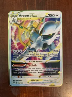 Arceus VSTAR 123/172 METAL Card Pokemon Ultra Premium Collection Brilliant Stars - Image 1