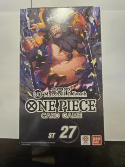 One Piece Card Game: Black - Marshall D Teach Starter Deck (ST-27) Sealed W/Pack - Image 1