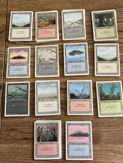 MRG Magic The Gathering Revised Edition 1994 Land Lot 105+ Cards - Image 1