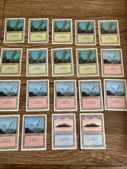MRG Magic The Gathering Revised Edition 1994 Land Lot 105+ Cards - Image 3