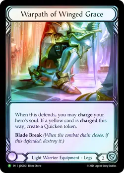 FAB COLD FOIL Warpath of Winged Grace (Judge) - Promotional Cards Card # 042 - Image 1