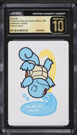 ✨✨ CGC 10 PRISTINE 2025 TARUKA POKEMON CARDS Squirtle Picture Card - Image 1