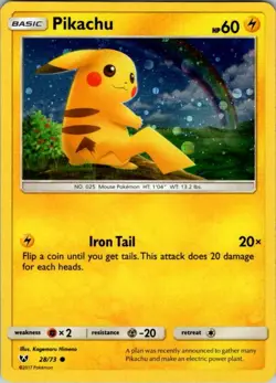 Pikachu - 28/73 (Cosmos Holo) Promo Miscellaneous Cards & Products 028/073 NM Po - Image 1