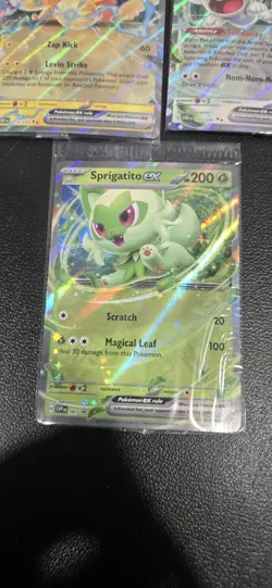 Sprigatito Ex SVP 087, Pawmot Ex 073/197, Maushold Ex 155/182 Promo Cards Sealed - Image 2
