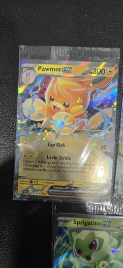 Sprigatito Ex SVP 087, Pawmot Ex 073/197, Maushold Ex 155/182 Promo Cards Sealed - Image 4