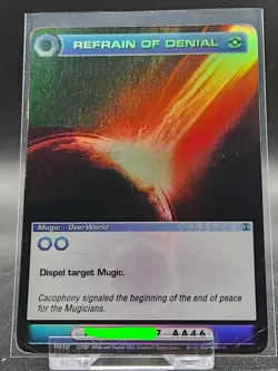 Chaotic Card : Refrain Of Denial Dawn Of Perim Dop Super Rare Mugic DMG - Image 1