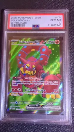 Volcanion EX 171/159 Ultra Rare Gem Mint PSA 10 Holo Pokemon Card TCG - Image 1