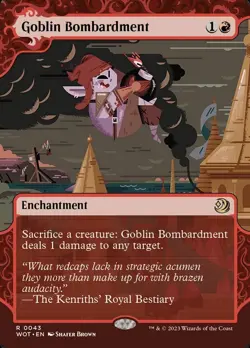 Goblin Bombardment 0043 Rare Foil Enchanting Tales MTG Near Mint - Image 1