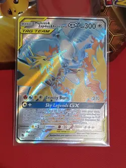 Moltres & Zapdos & Articuno GX SM210 Pokemon Card Hidden Fates 66/68 - Image 1