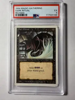 Dark Ritual Revised Regular MTG PSA 5 Excellent - Image 2